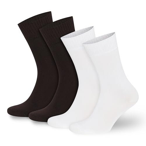 White/Brown (4 Pairs)