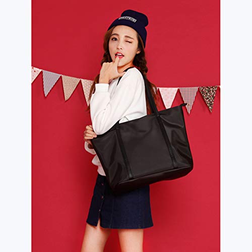 YALUXE Women's Large Nylon Tote Bag - Spacious Work Shoulder Bag Purse for Office, Travel & Shopping | Durable & Stylish Handbag for Professionals & Daily Use