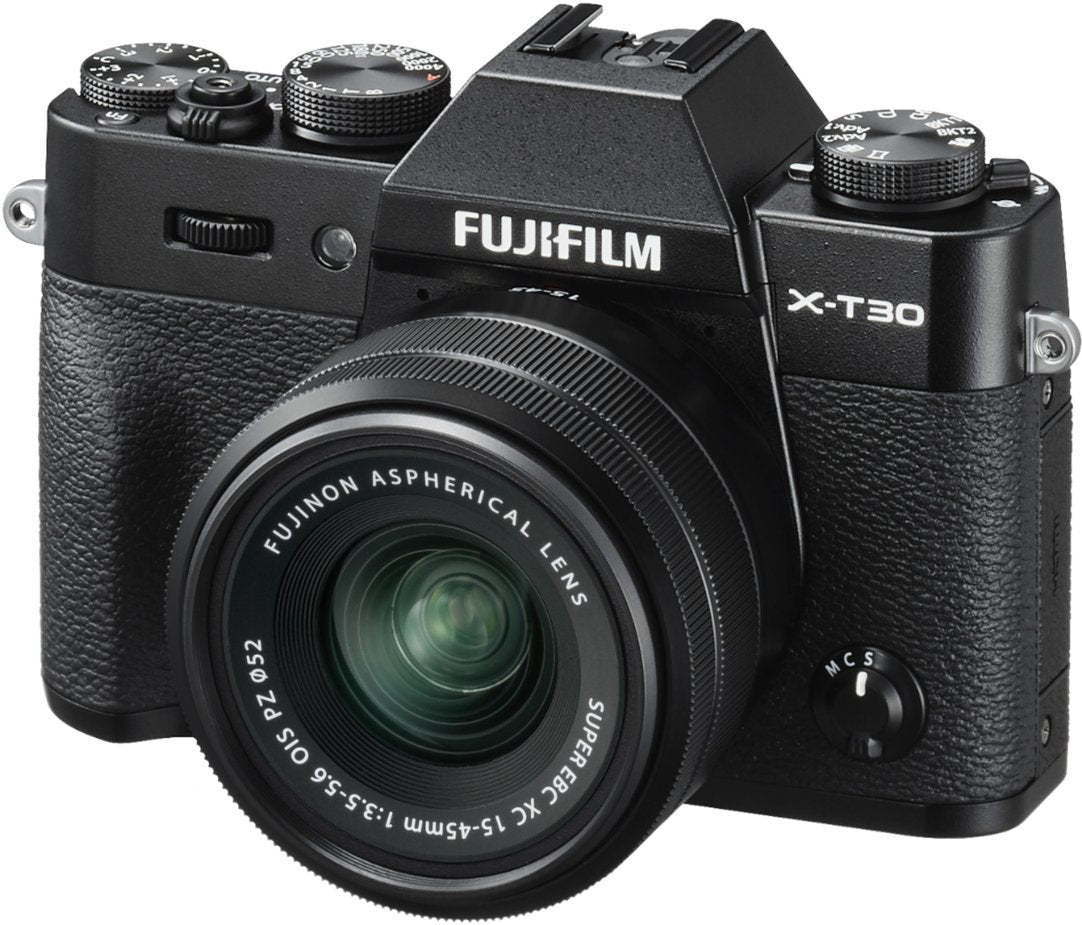 Fujifilm X-T30 Mirrorless Digital Camera with 15-45mm Lens Kit (Black) - Perfect for Travel Photography & Vlogging