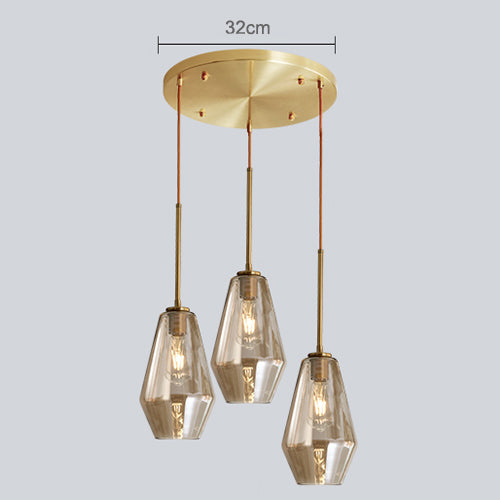Nordic Modern Glass Pendant Lights - Minimalist Chandelier for Dining Room, Kitchen Island & Living Room Decor - Dimmable Hanging Light Fixture