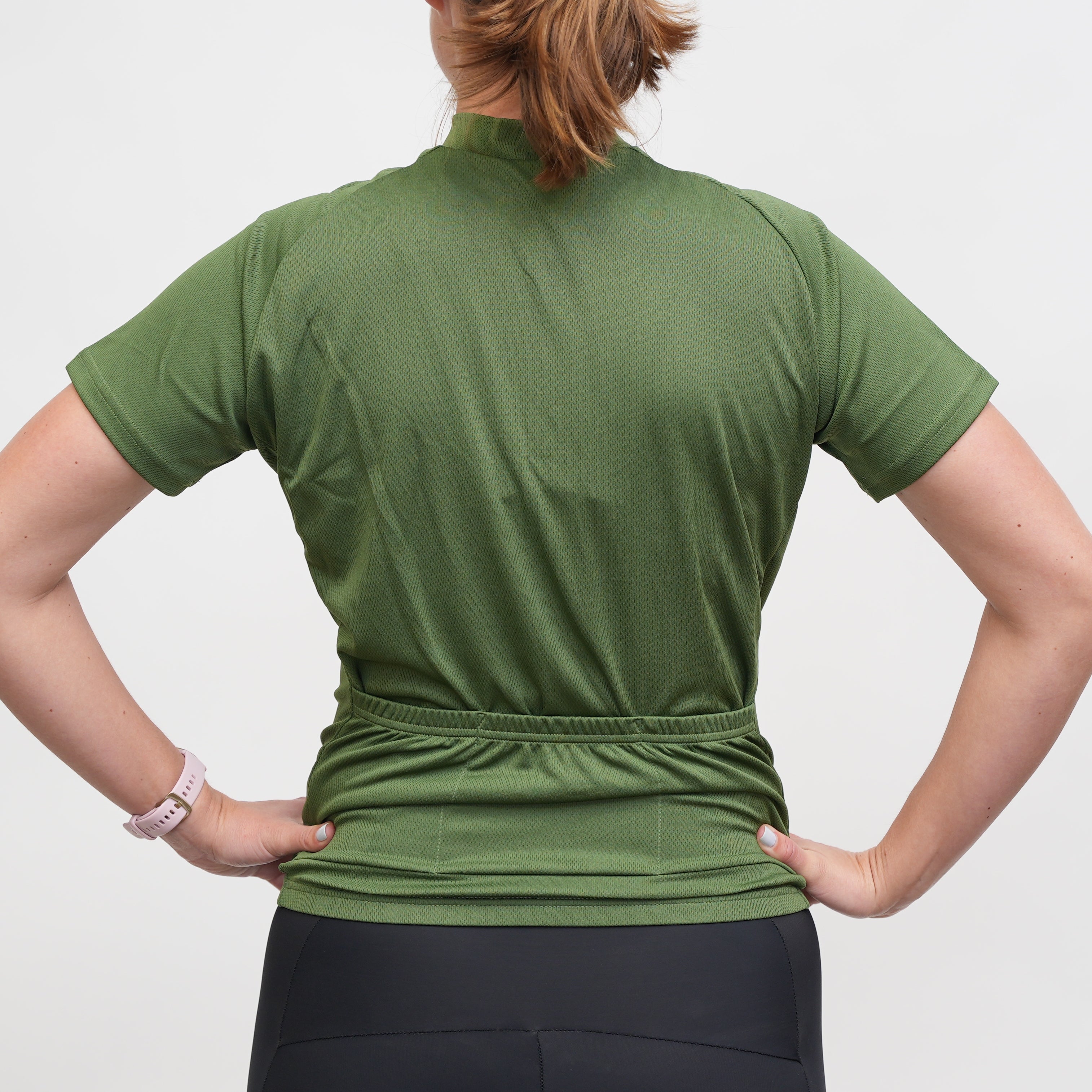 Women's Cycling Jersey - Breathable & Comfortable Olive Green Bike Shirt for Outdoor Riding & Fitness Training