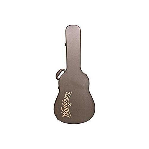 Washburn Deluxe Grand Auditorium Acoustic Guitar Case (GCGADLX) - Brown Hard Shell Case for Optimal Protection - Perfect for Travel, Performances & Storage