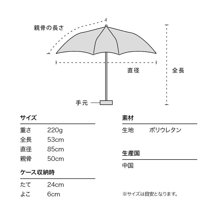 WPC Mini 50cm Umbrella - Lightweight Compact Folding Parasol with UV Protection (WPC 37 PT) - Perfect for Travel, Beach & Outdoor Activities