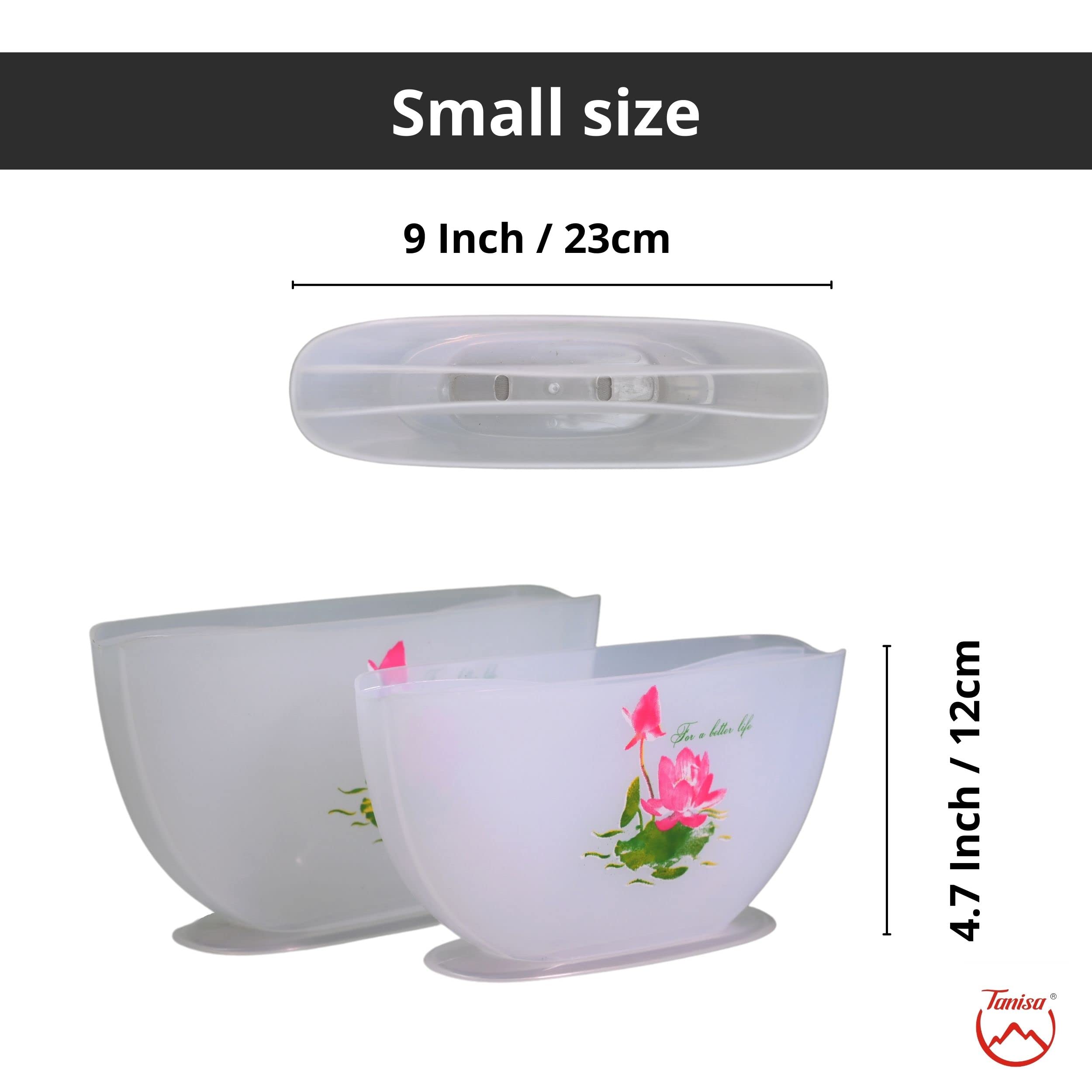 TANISA 10.2 Inch Rice Paper Water Bowl - Premium Spring Roll Holder for Vietnamese Summer Rolls, Egg Rolls & Fresh Rolls - BPA-Free Plastic Dipping Tray (Rice Paper Not Included) - Perfect for Asian Cooking, Party Appetizers & Home Meal Prep