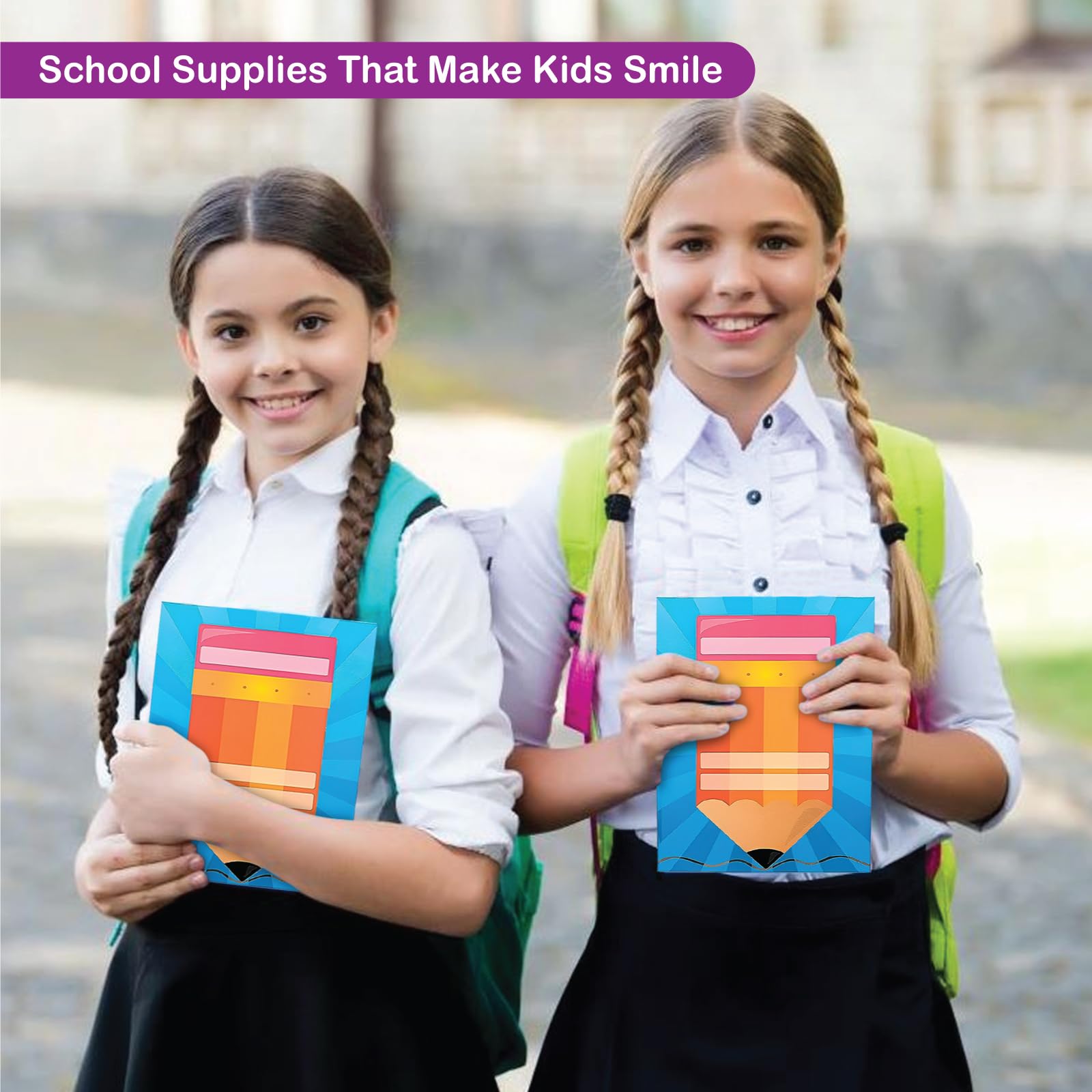 Fun Express Bulk Writing Folders with Pockets - 12-Pack Contemporary ELA Classroom Supplies for Teachers & Students | Perfect for Language Arts Lessons, Homework Organization & School Projects