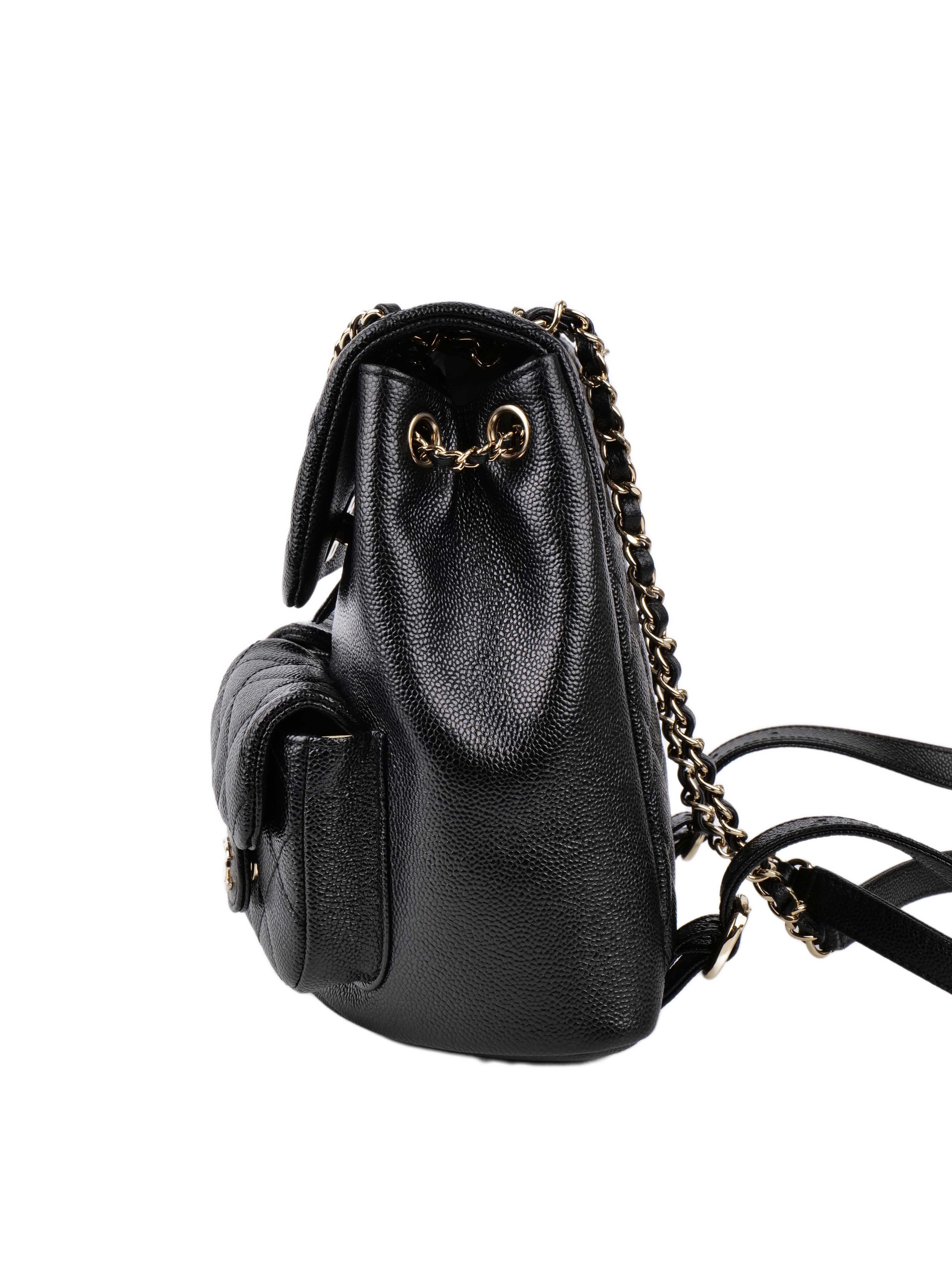 Chanel Black Caviar Leather Backpack for Women | Luxury Designer Handbag for Travel, Work & Everyday Use