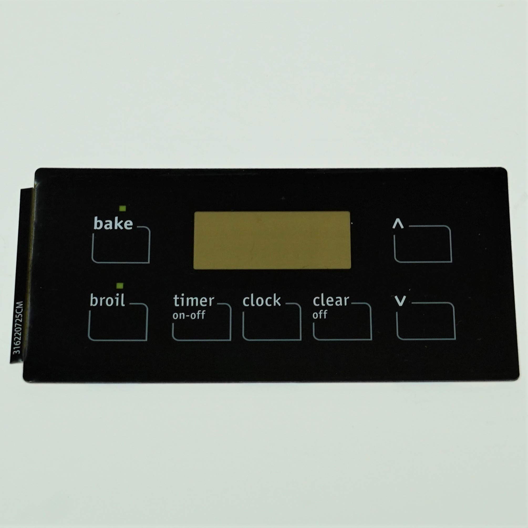 Electrolux Frigidaire Range Oven Control Overlay Replacement Part 316220725 | Compatible with Select Models | Durable & Easy Installation for Kitchen Appliance Repair