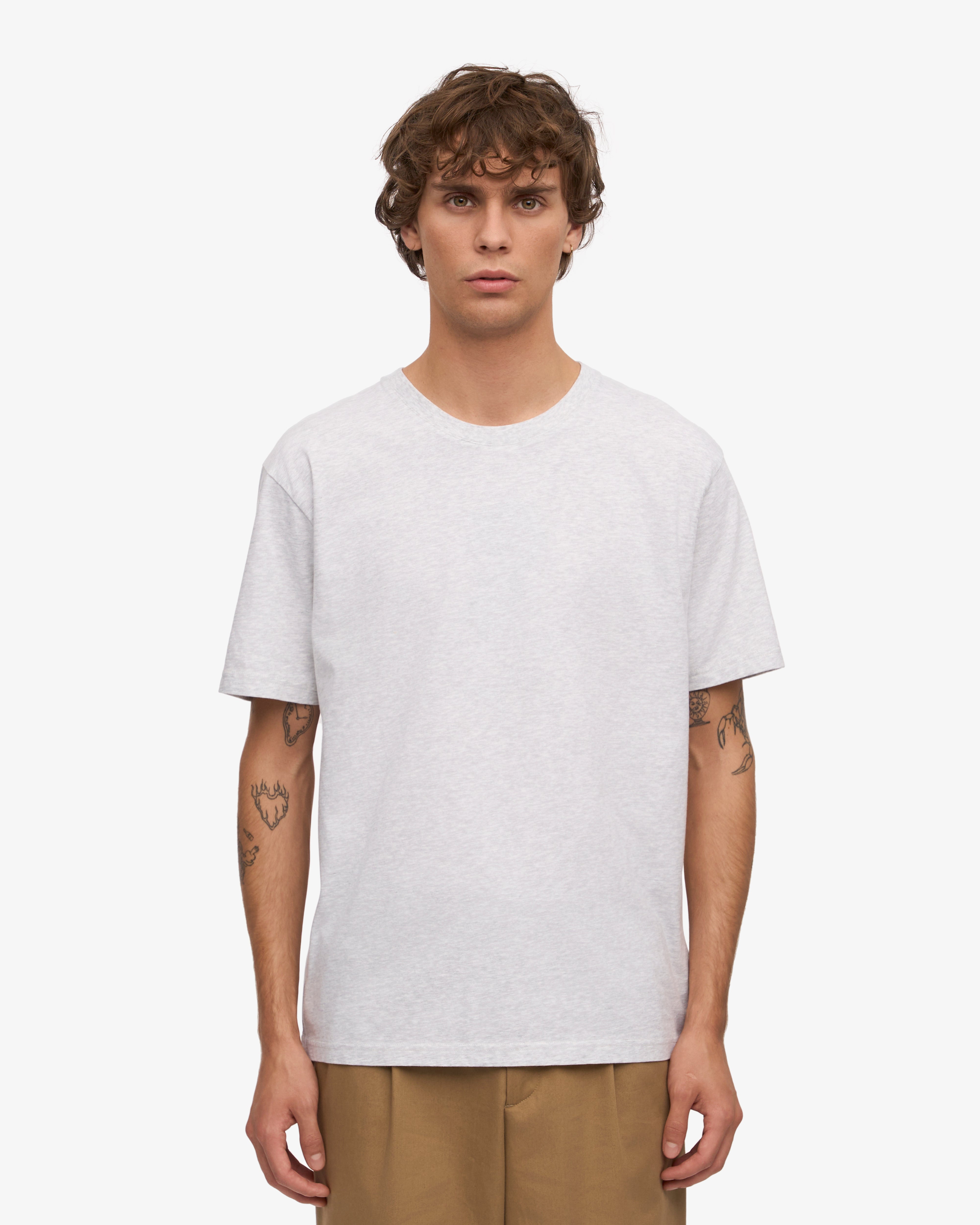 Classic Organic Cotton T-Shirt for Men & Women | Soft & Comfortable Snow Melange Tee | Perfect for Casual Wear, Loungewear & Everyday Outfits