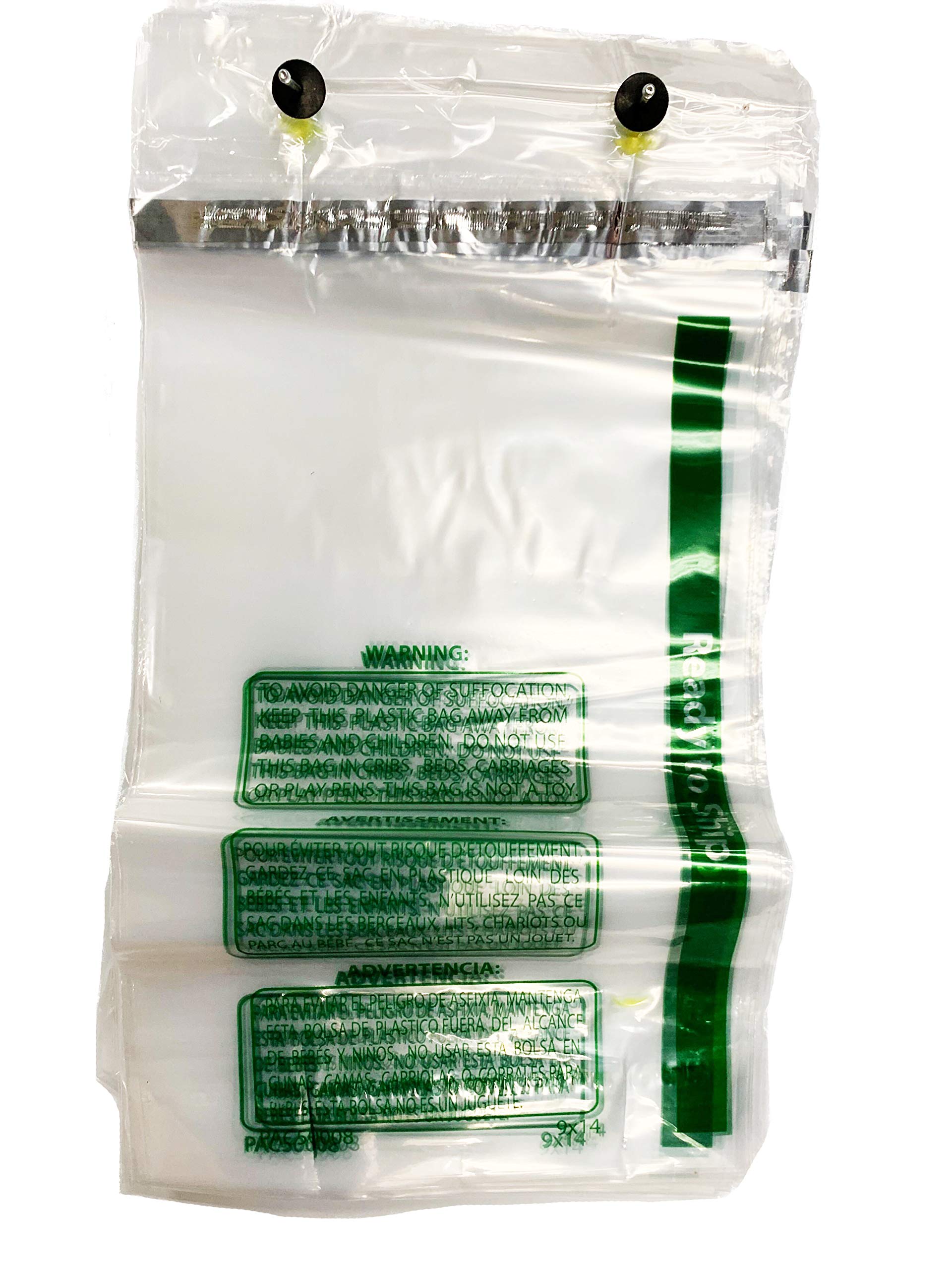 NuBox Clear 9x14 Inch Self-Seal Poly Bags - 1.5 Mil Thick, 1200 Pack | FBA Compliant Packaging with Suffocation Warning | Perfect for Amazon Sellers, Retail Packaging & Shipping Supplies