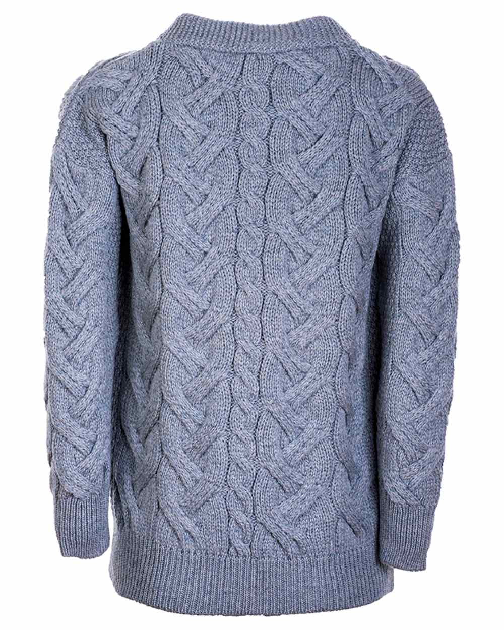 Aran Women's Downpatrick Cardigan - Soft Wool Knit Sweater for Women - Cozy Winter Pullover for Casual & Office Wear