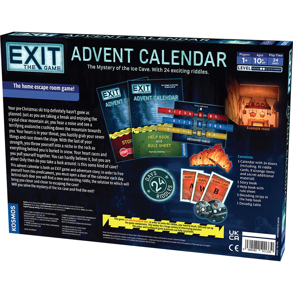 Exit: The Game - Advent Calendar The Mystery of the Ice Cave | Escape Room Puzzle Game for Adults & Teens | Perfect for Holiday Family Game Nights & Christmas Countdown