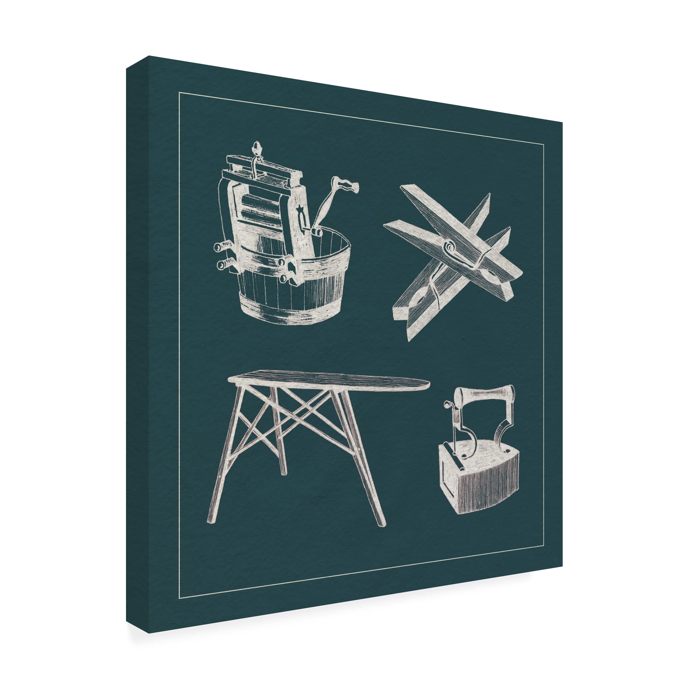 Grace Popp 'Laundry Tips IV' Canvas Wall Art Print - Modern Home Decor for Living Room, Bedroom & Office - Trademark Fine Art Collection