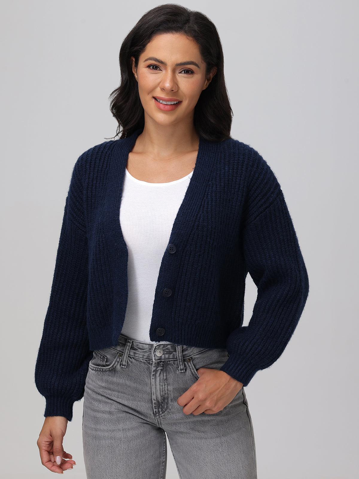 Libby Women's Button Down Cardigan Sweater - Soft & Cozy Knit Open Front Long Sleeve Wrap - Perfect for Office, Casual Wear & Fall Layering