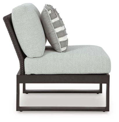 Beachloft Armless Chair with Cushion - Comfortable Indoor/Outdoor Lounge Chair for Patio, Beach, Poolside & Living Room Relaxation