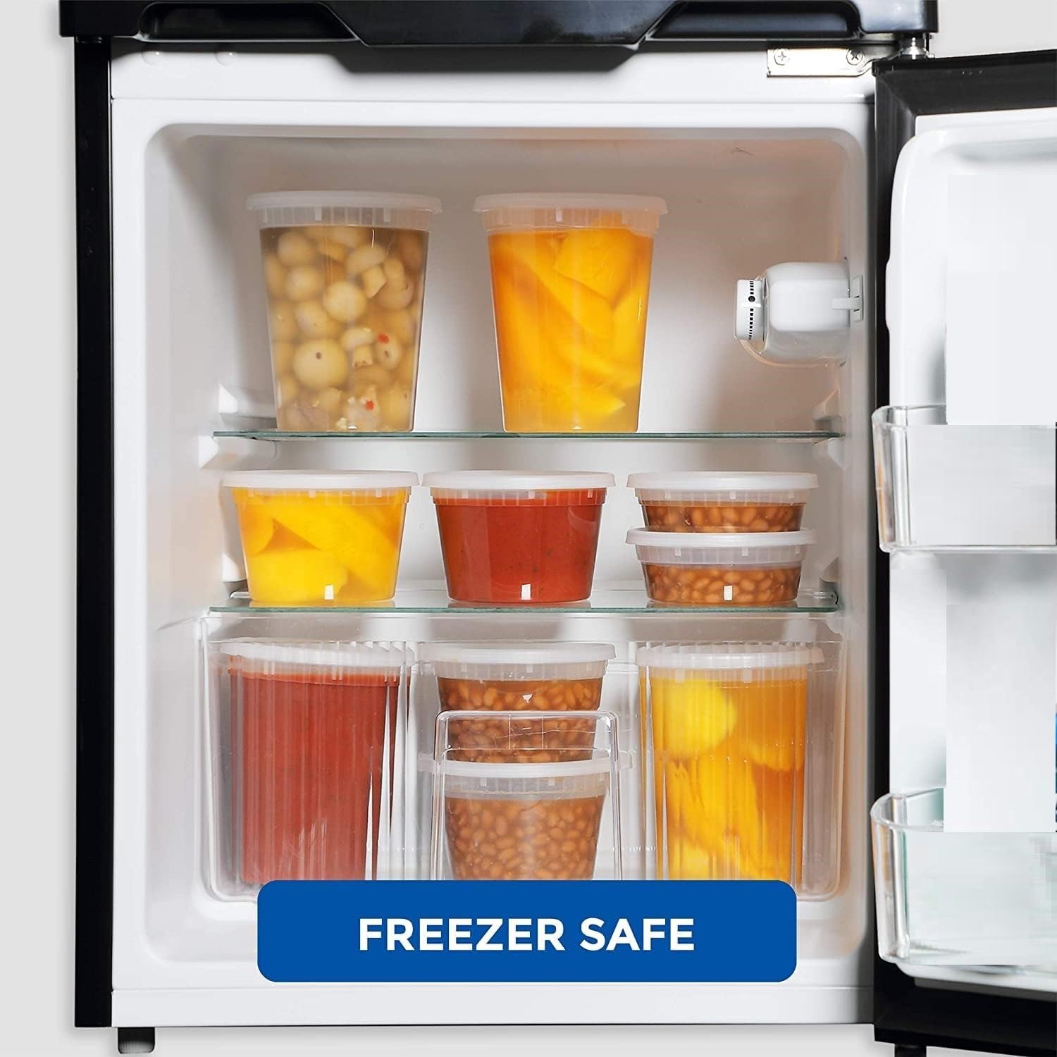 BPA-Free Stackable & Leakproof Food Storage Containers Combo Pack - 8oz, 16oz & 32oz (120 Sets, 360 Pieces) - Microwave, Dishwasher & Freezer Safe - Perfect for Meal Prep, Slime Storage, Soup, Deli & Leftovers