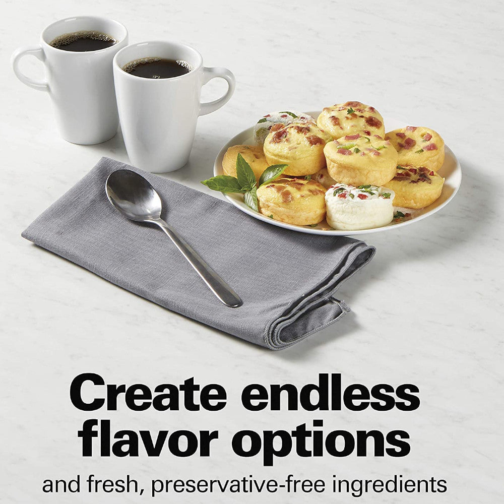 Hamilton Beach Egg Bites Maker 25505C - Electric Egg Cooker for Keto & Protein Bites - Perfect for Breakfast Meal Prep & Healthy Snacks