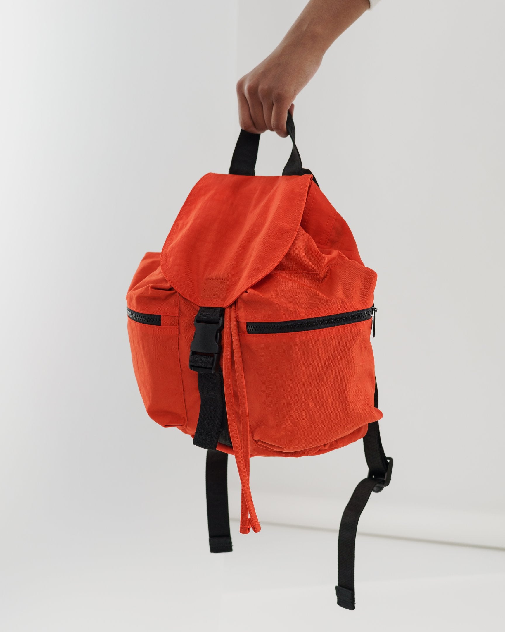 Baggu Small Sport Backpack - Lightweight Durable Hiking Daypack for Women & Men, Perfect for Gym, Travel, and Outdoor Adventures (Tomato Red)
