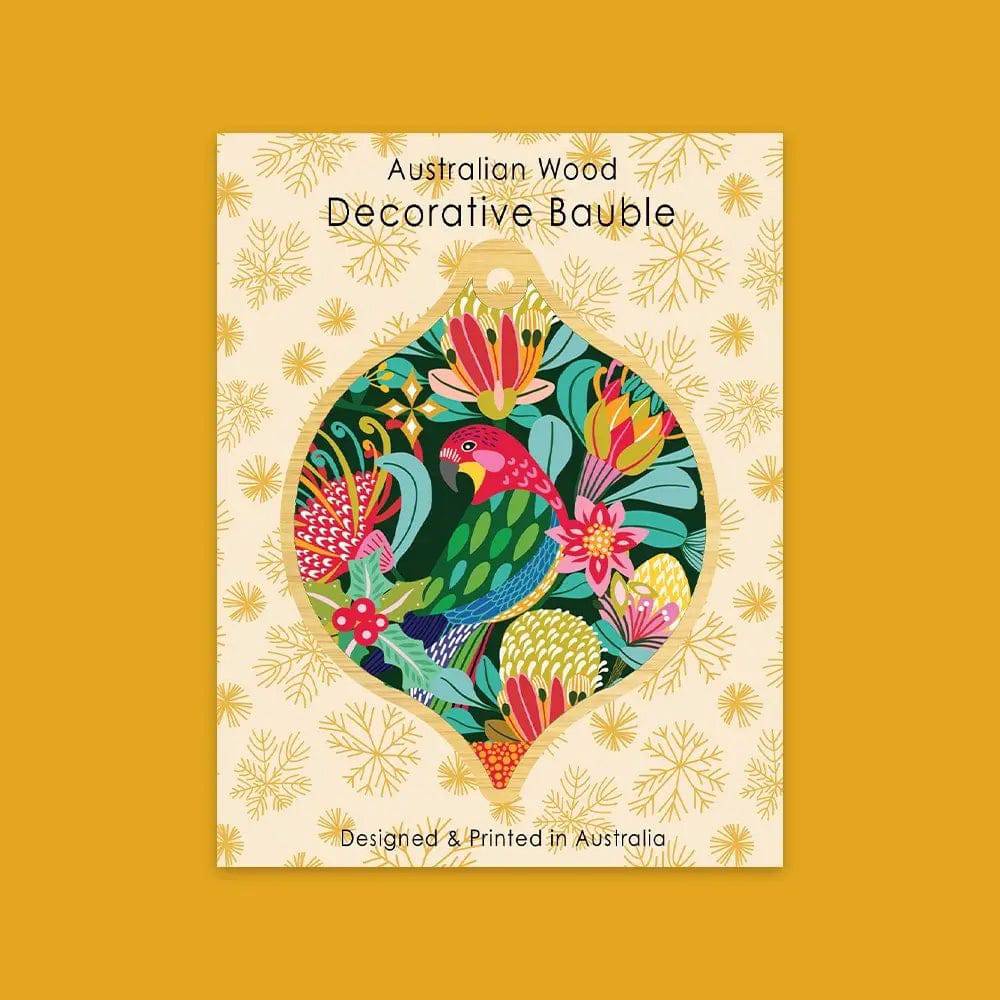 Handmade Aussie Rosella Christmas Bauble - Unique Australian Bird Ornament for Holiday Tree Decorations - Perfect for Xmas Gifts, Home & Office Festive Decor