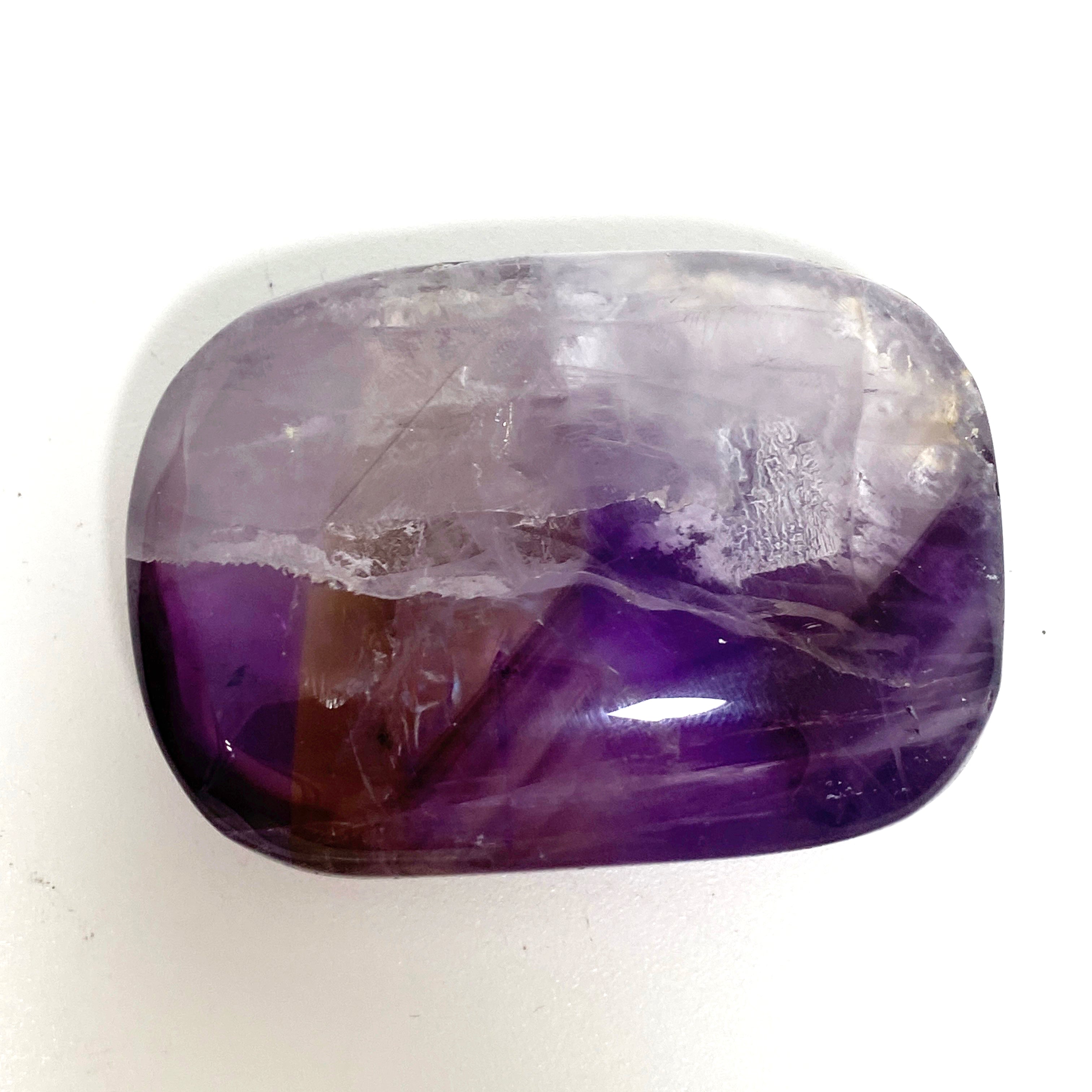 Natural Ametrine Palm Stone - Healing Crystal for Stress Relief & Meditation - Perfect for Reiki, Yoga & Spiritual Practices