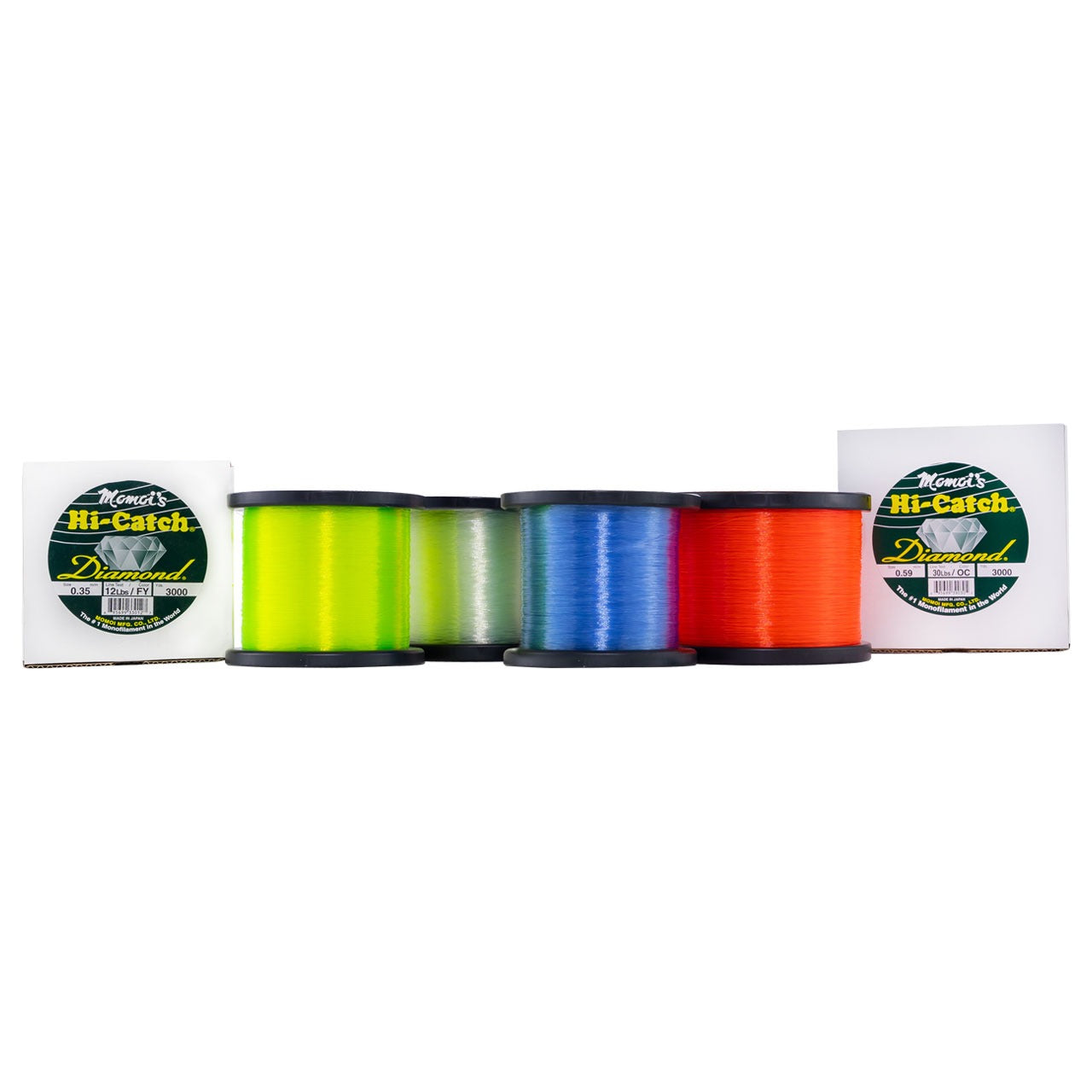 Momoi Hi Catch Diamond Monofilament Fishing Line - Premium Saltwater & Freshwater Fishing Line for Bass, Trout, and Saltwater Game Fish
