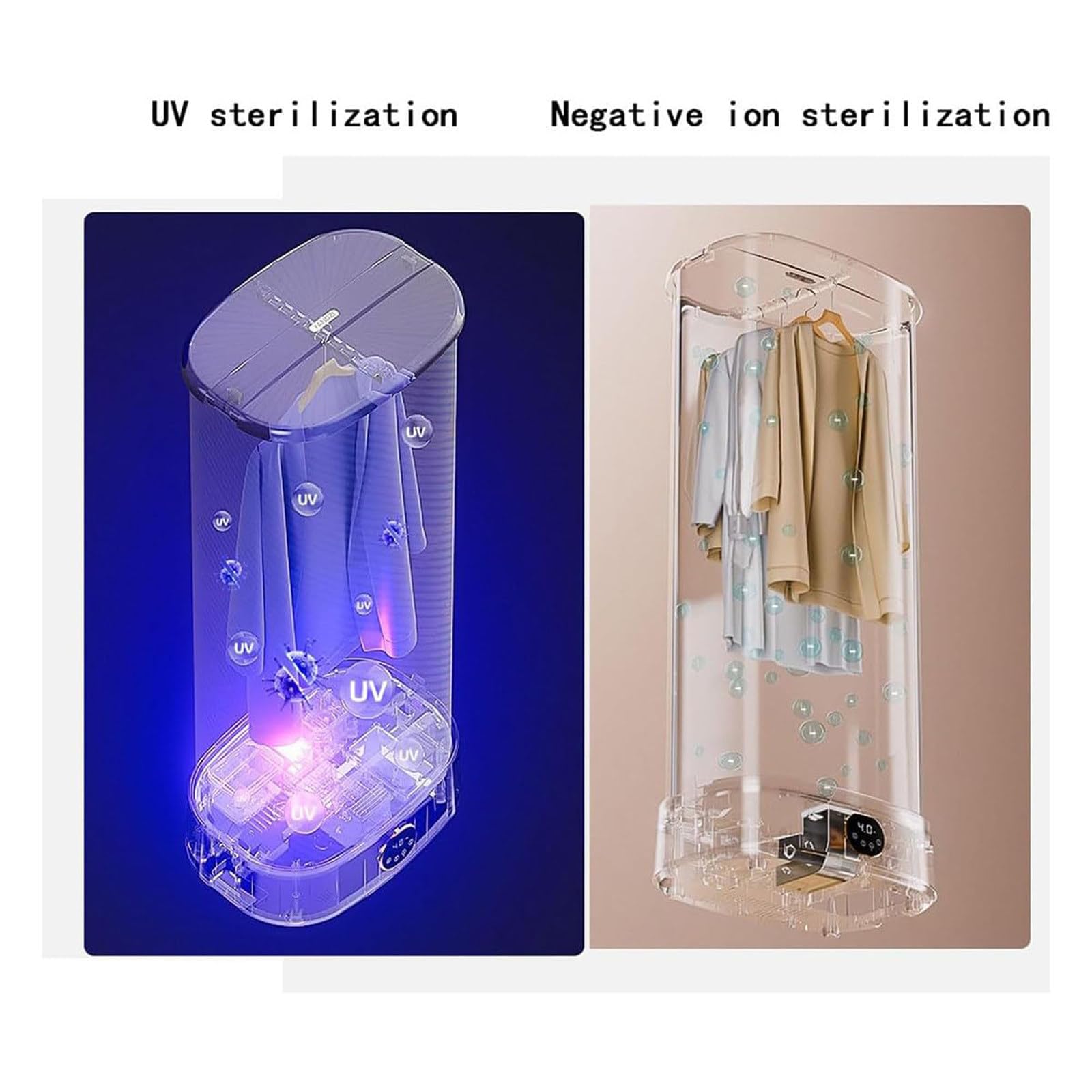 360° Hot Air Circulation Portable Dryer - Intelligent Programmed Disinfection & Drying, Foldable Steam Hanger for Clothes & Fabrics - Perfect for Travel, Apartments & Small Spaces