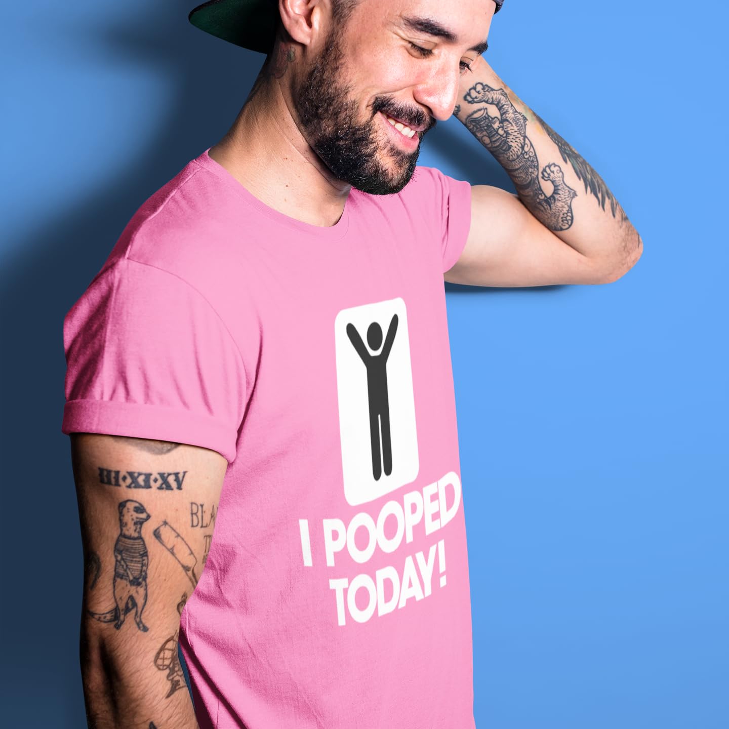 Funny 'I Pooped Today' Graphic T-Shirt for Men & Women - Comfortable Cotton Tee for Casual Wear, Gag Gift, or Humorous Outfit