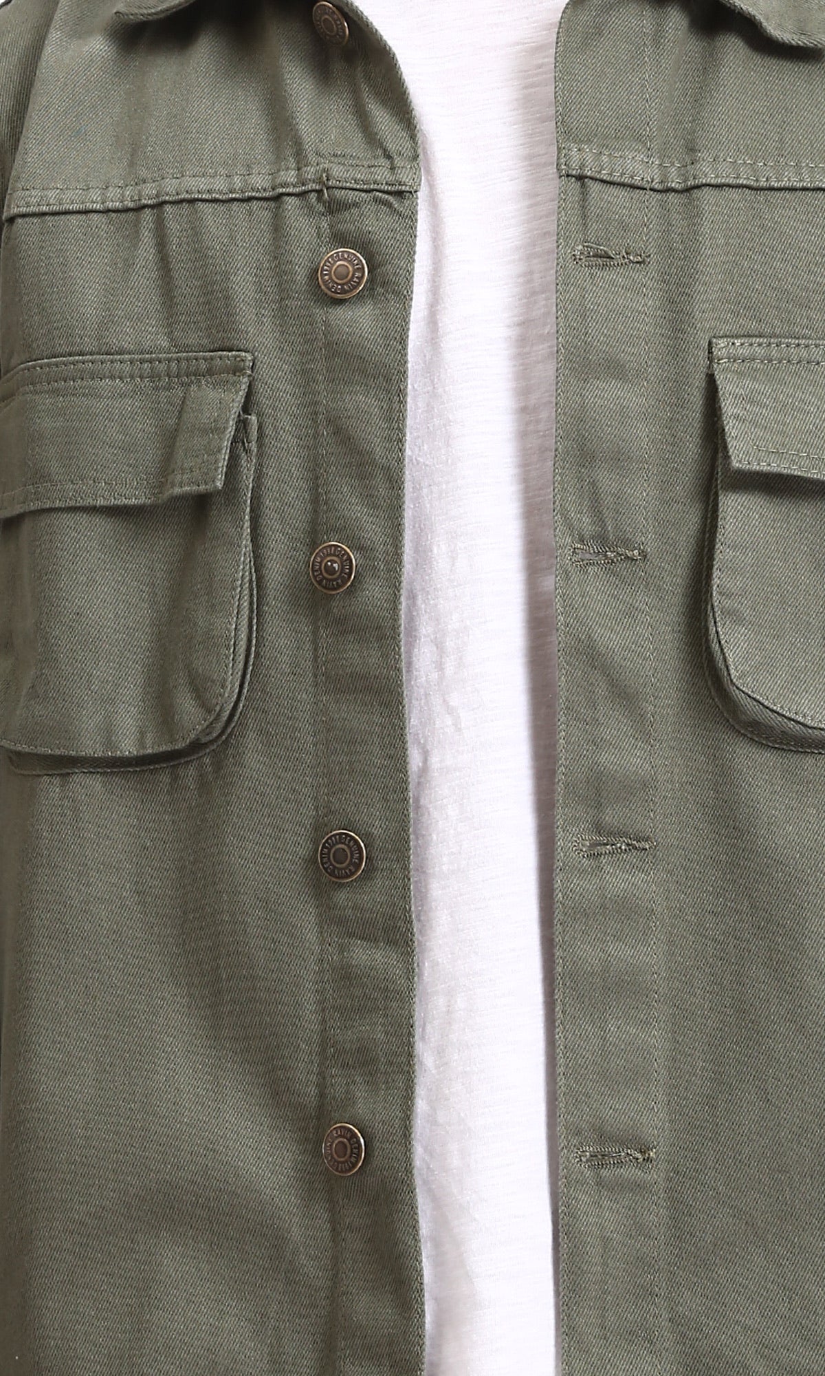 Casual Cotton Jacket with Front Pockets - Lightweight Olive Green Outerwear for Men & Women | Perfect for Spring, Fall & Outdoor Activities