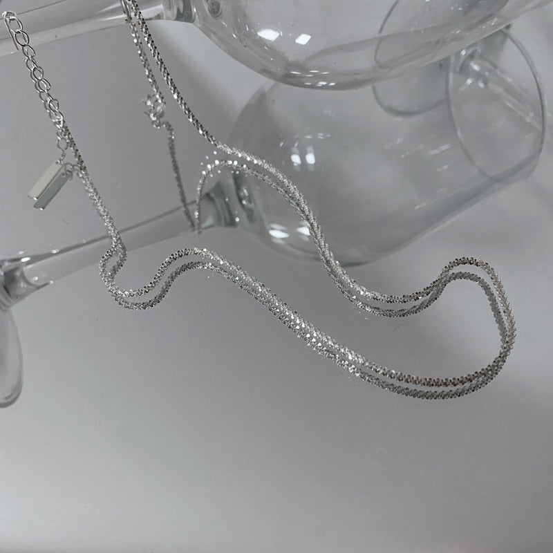 Sparkling Women's Clavicle Chain Choker Necklace - Elegant Layering Jewelry for Parties, Date Nights & Special Occasions