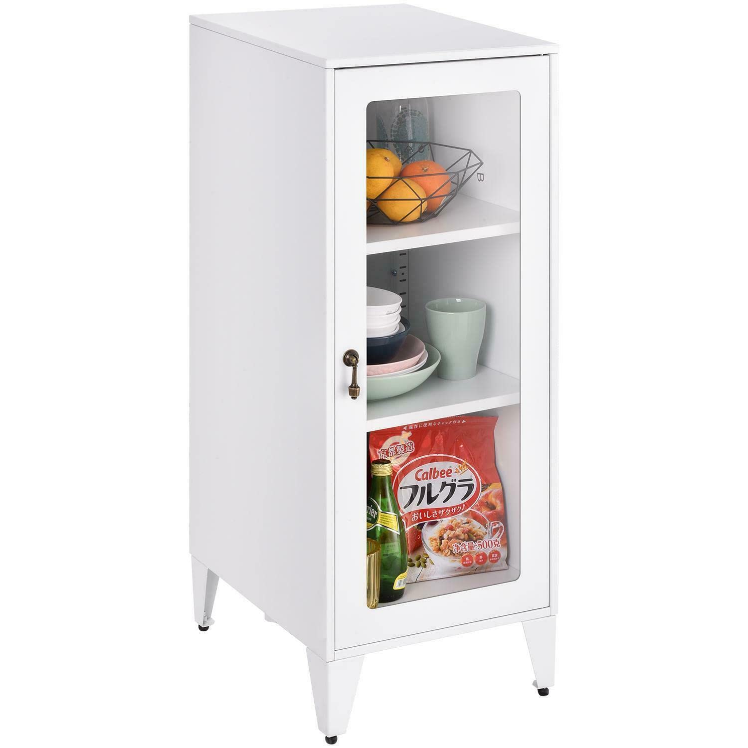 Tall Freestanding Kitchen Pantry Storage Cabinet with Door Shelf - Home Organizer for Kitchen, Pantry & Dining Room | Perfect for Storing Food, Dishes & Cooking Supplies