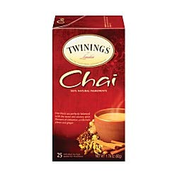 Twinings Chai Tea Bags - 25 Count Box | Premium Spiced Black Tea | Perfect for Relaxation, Afternoon Tea & Gifting