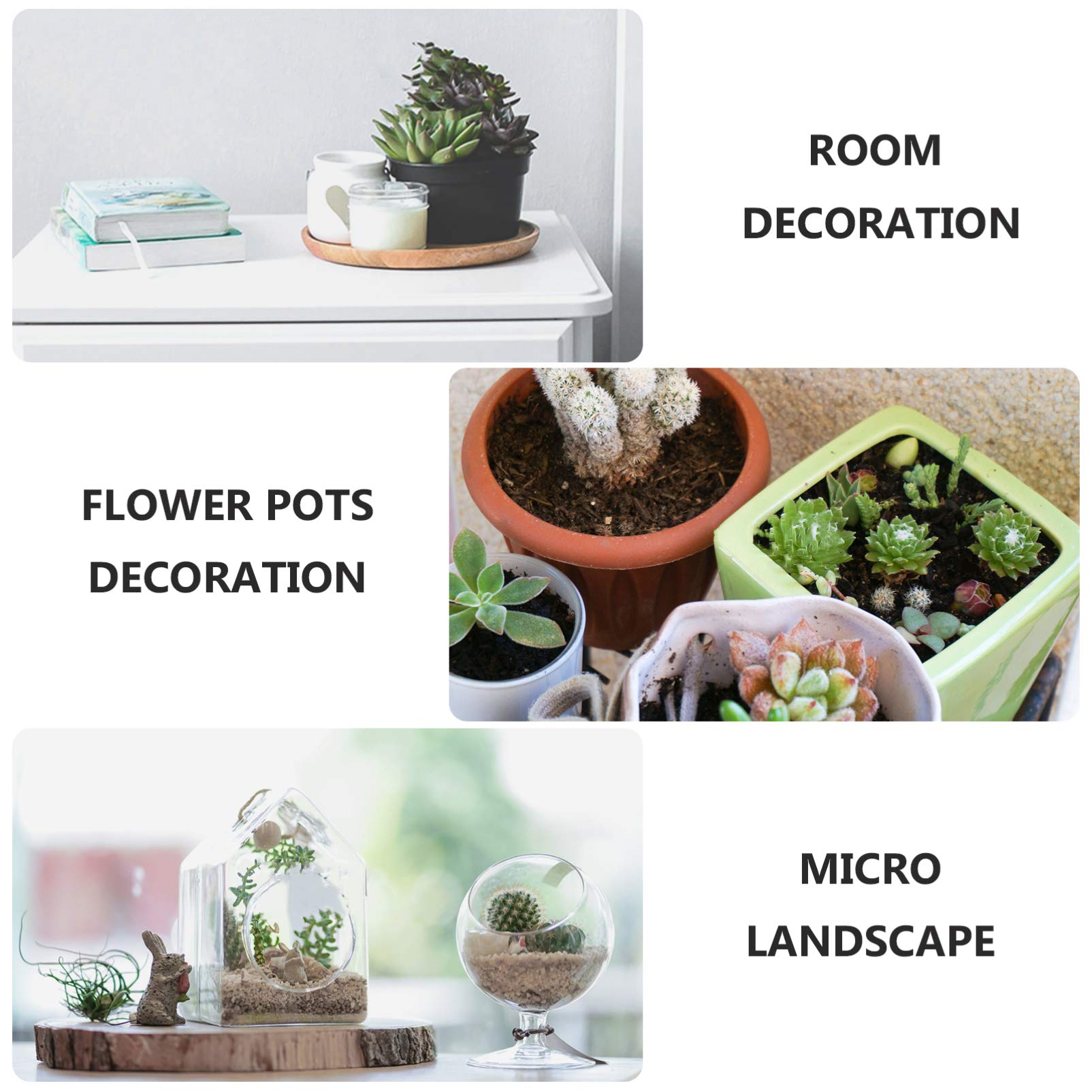 DOITOOL 50 Pcs Mini Mushroom Ornaments - Tiny Landscape Decor for Fairy Gardens, Terrariums & DIY Crafts - Cute Miniature Mushroom Decorations for Home, Office & Outdoor Decor