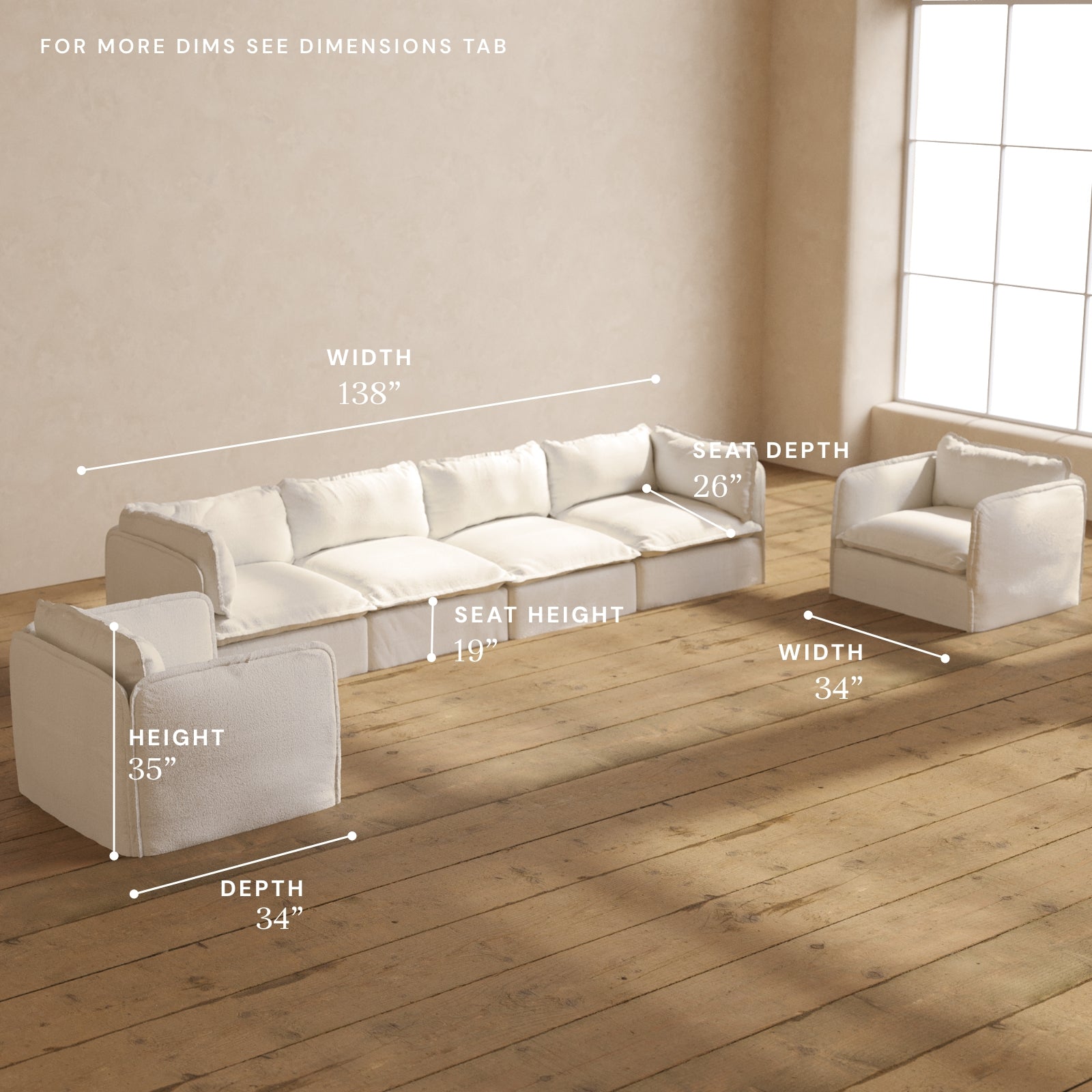Premium Modular 4-Seater Sofa with Armchair Set in Luxe Mousse Fabric – Perfect for Living Room, Lounge & Family Gatherings