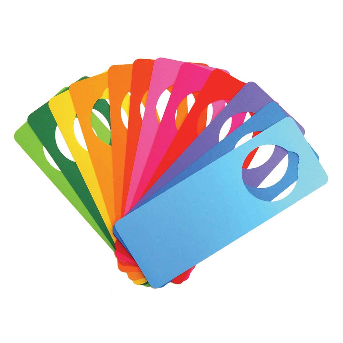 Hygloss 144-Pack Colorful Cardstock Door Hangers - 4” x 11” DIY Doorknob Tags for Arts & Crafts - Assorted Bright Colors - Perfect for Home, Classroom, Office & Party Decorations
