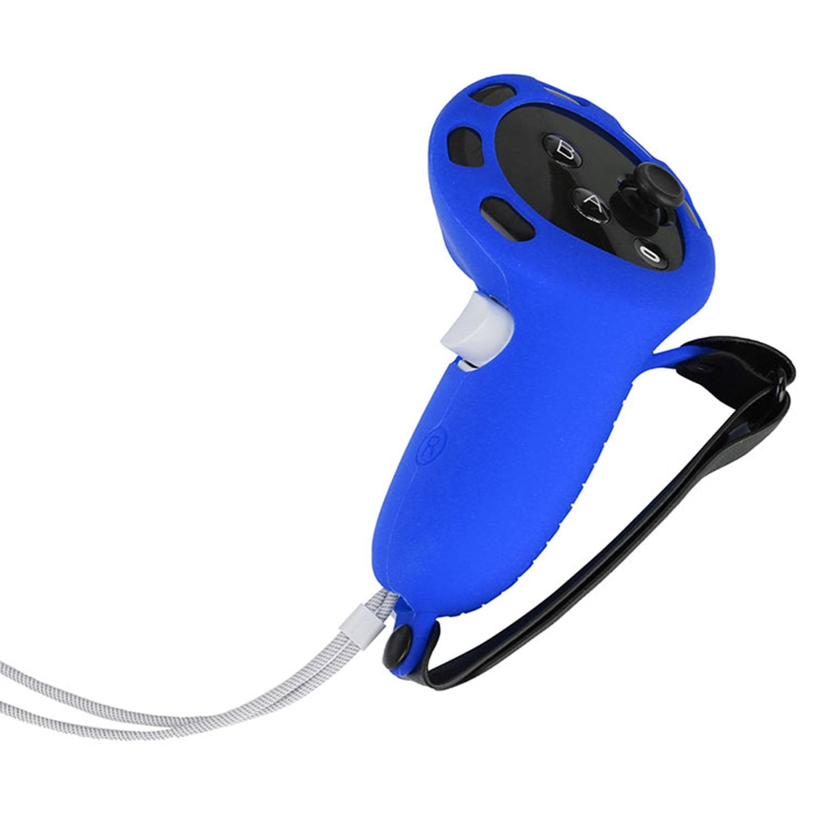 Non-Slip Silicone VR Controller Grips for Meta Quest 3 - Adjustable Strap & Joystick Cap Protective Cover (Blue) | Enhanced Grip for Immersive Gaming & VR Experiences