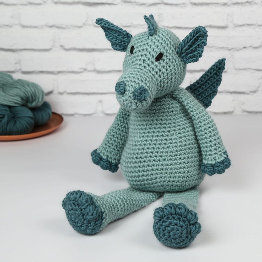 Teetee Dragon Crochet Kit - Complete DIY Amigurumi Crochet Set with Yarn, Hook & Instructions - Perfect for Beginners & Advanced Crafters - Great Gift for Kids & Adults - Home Decor, Party Favors, Stress Relief Crafting