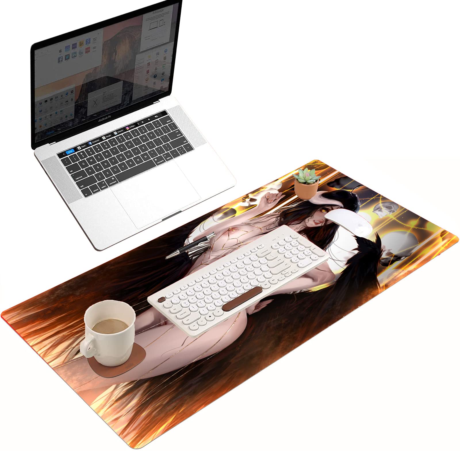 Overlord Anime Gaming Mouse Pad 24x12 inch - Large Desk Mat for PC & Keyboard