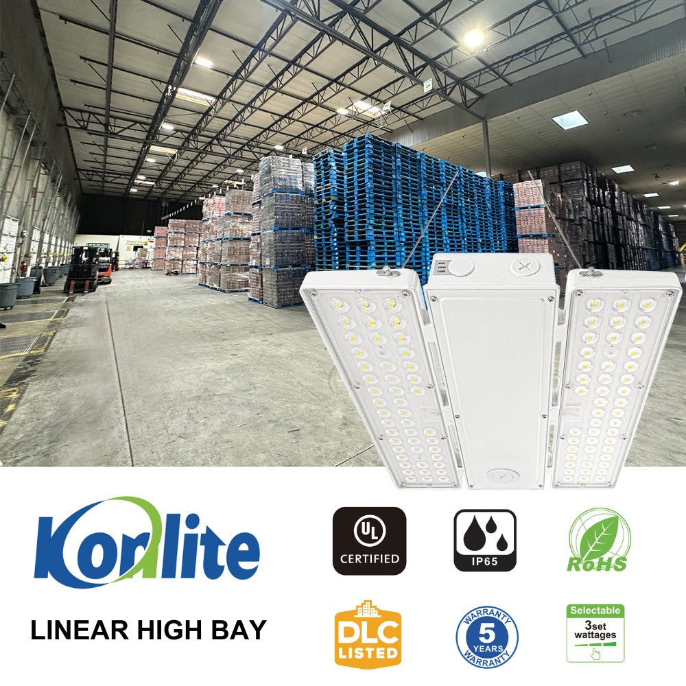 PAVO II LED High Bay Light 155W - 3 Watts Selectable, 22,750 Lumens, 277-480V, 5000K/4000K Color Temperature - Energy Efficient Replacement for 400W Metal Halide - Perfect for Warehouses, Factories, and Industrial Spaces