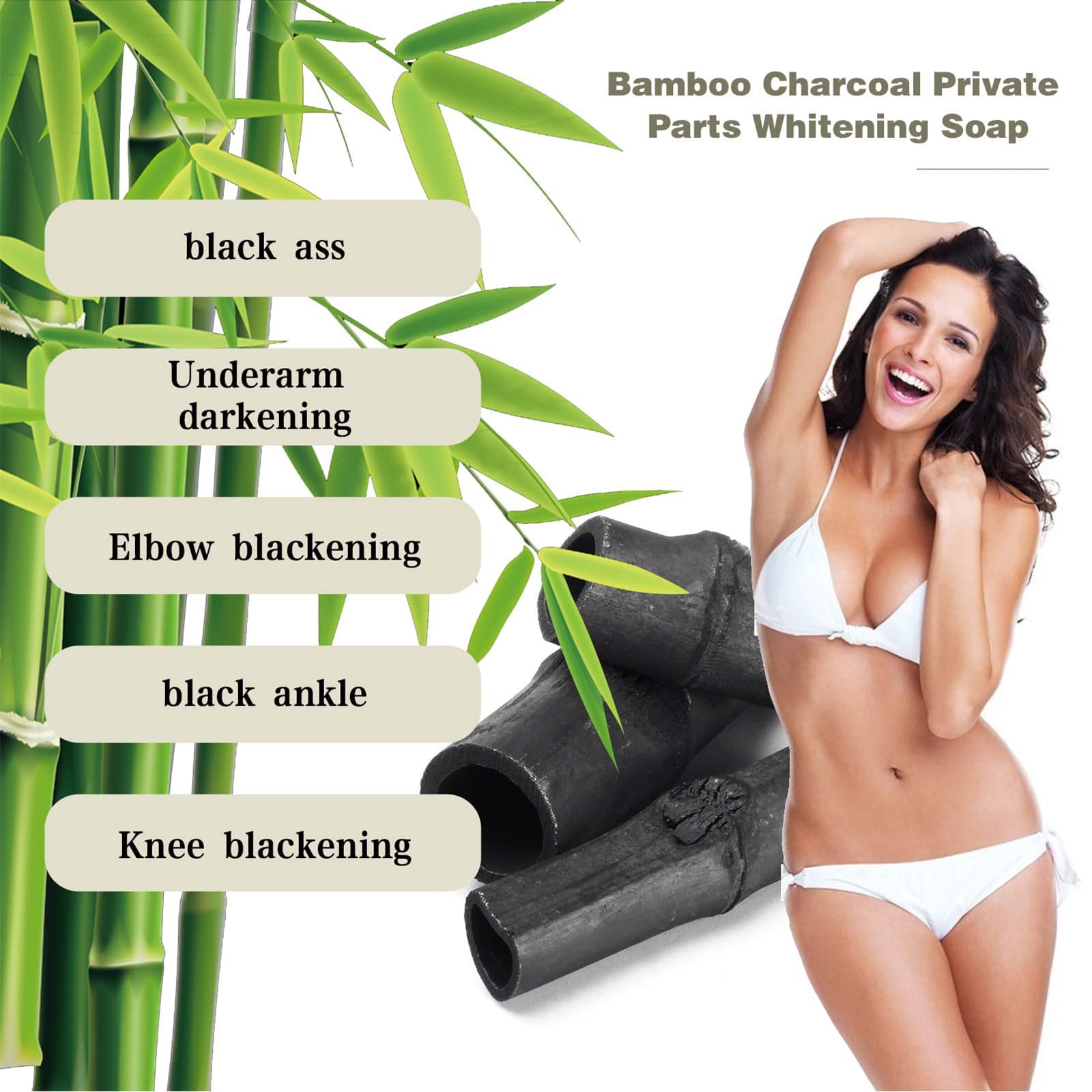 Bamboo Charcoal Soap for Acanthosis Nigricans Treatment - Dark Spot Corrector & Skin Brightening Bar with Essential Oils | Activated Charcoal Black Soap for Body & Face Cleansing | Perfect for Sensitive Skin & Hyperpigmentation Care