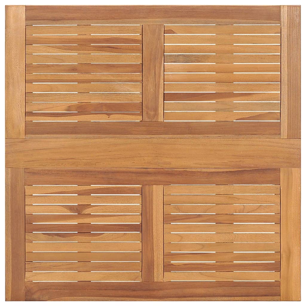 35.4x35.4x29.5 Inch Solid Teak Wood Folding Patio Dining Table - Brown Outdoor Furniture for Garden, Balcony & Small Space