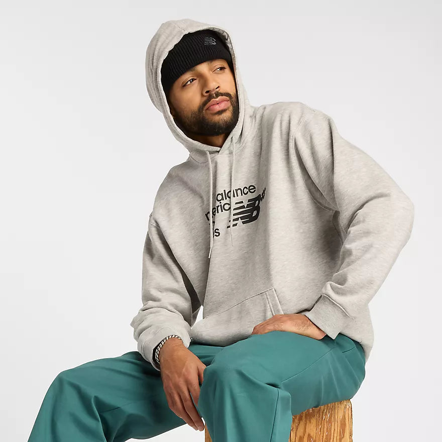 New Balance Numeric French Terry Hoodie for Men - Comfortable & Stylish Pullover Sweatshirt - Perfect for Skateboarding, Gym & Casual Wear