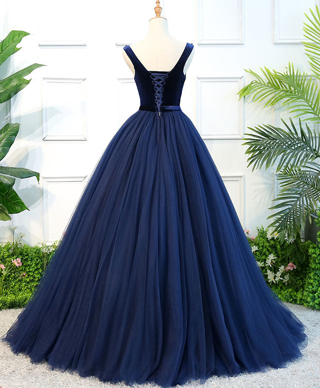 Elegant Blue Tulle Long Prom Dress & Evening Gown - Perfect for Homecoming, Formal Dances & Special Occasions