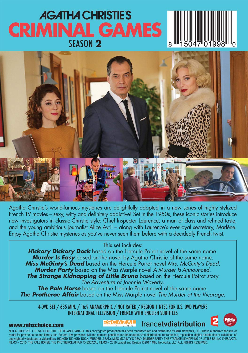 Agatha Christie's Criminal Games: Season 2 DVD | Mystery Thriller TV Series | Perfect for Crime Drama Fans & Movie Nights
