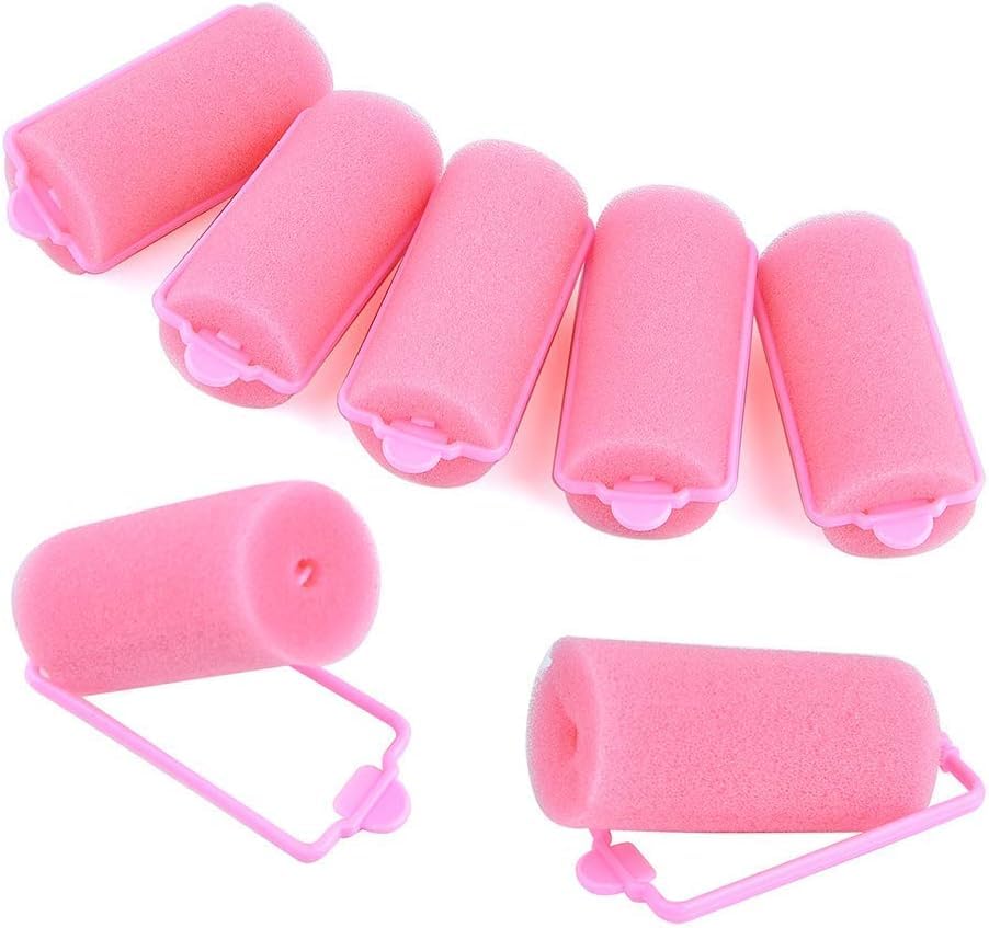 Ghelonadi Soft Foam Hair Rollers for Long Hair - 12 Pack No Heat Curling Sponge Rollers for Overnight Heatless Curls, DIY Hair Styling Tools for Women - Perfect for Home Salon, Wedding, Party & Everyday Hairstyles