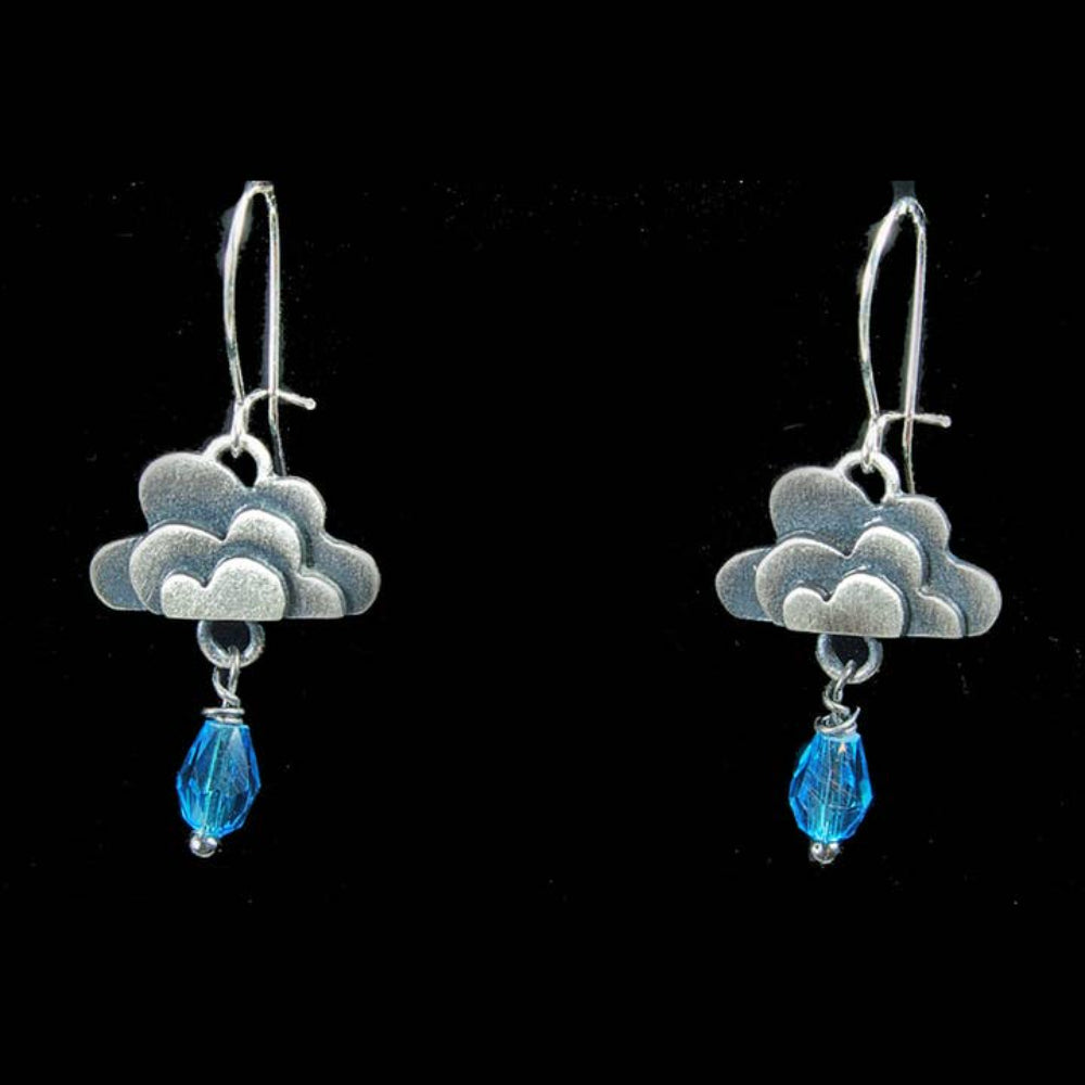 Chickenscratch Cloud Earrings - Dainty Silver Cloud Stud Earrings for Women | Perfect for Everyday Wear, Gifts & Boho Fashion