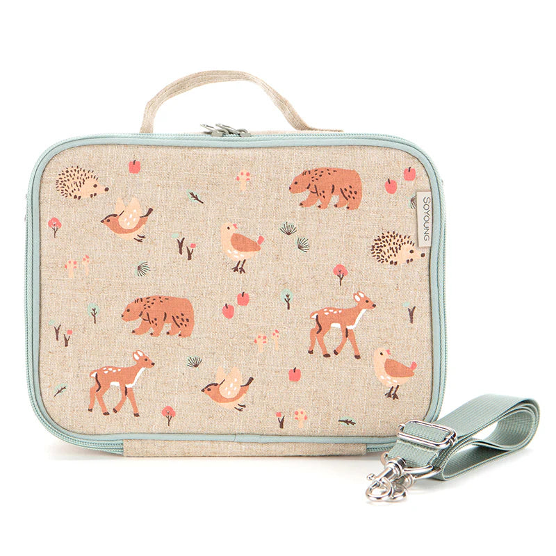 SoYoung Forest Friends Insulated Lunch Box for Kids - Eco-Friendly Bento Box with Cute Animal Designs - Perfect for School, Picnics, and Outdoor Adventures