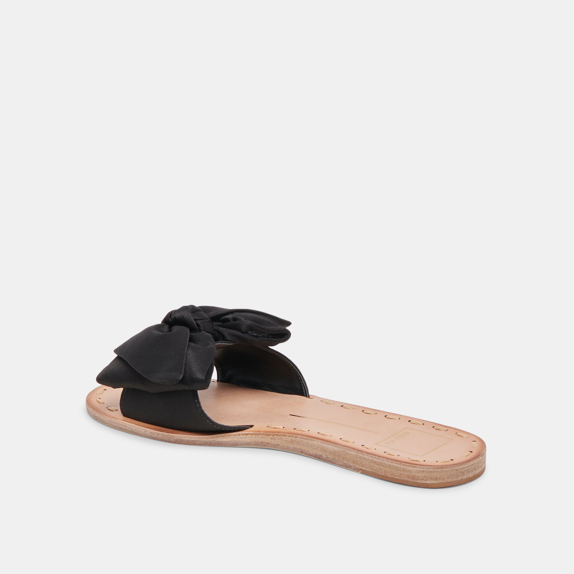 Darsey Women's Onyx Satin Sandals - Elegant Comfortable Slide Sandals for Summer, Beach, and Casual Outings