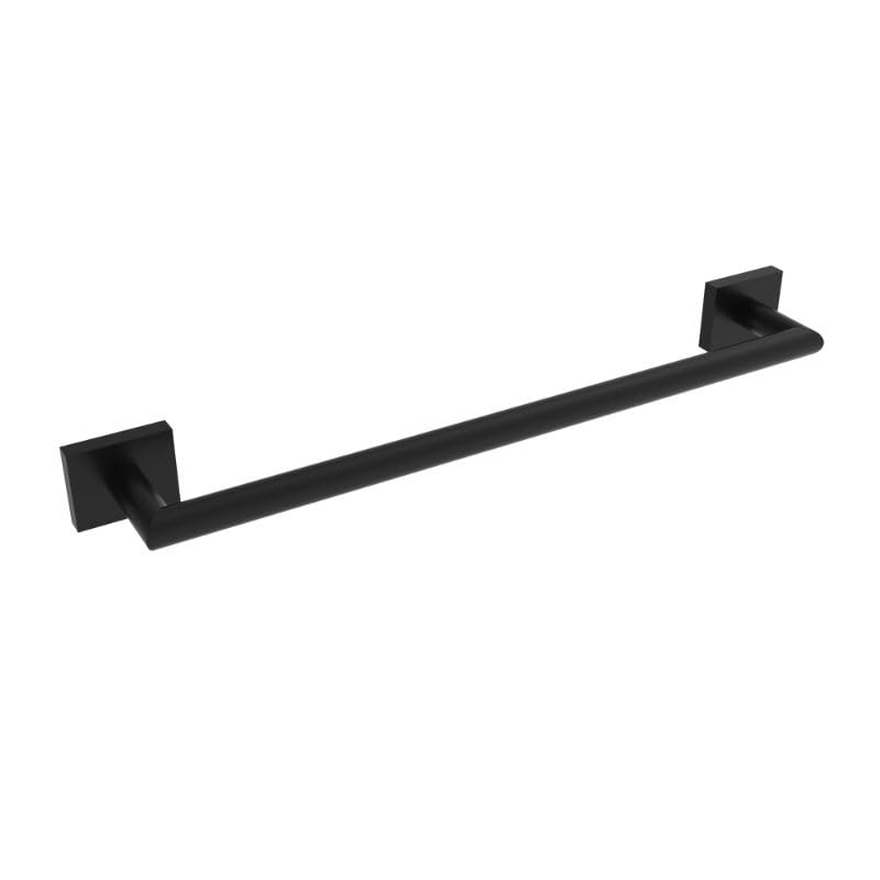 ICO Bath V6214 Volkano Crater 18-Inch Matte Black Towel Bar - Modern Bathroom Accessory for Spa, Hotel & Home Decor