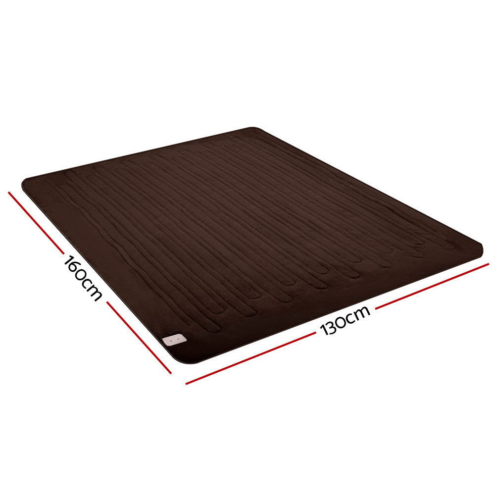 Electric Heated Throw Blanket - Soft & Cozy Chocolate Brown Flannel for Winter Warmth - Perfect for Couches, Beds & Cold Nights