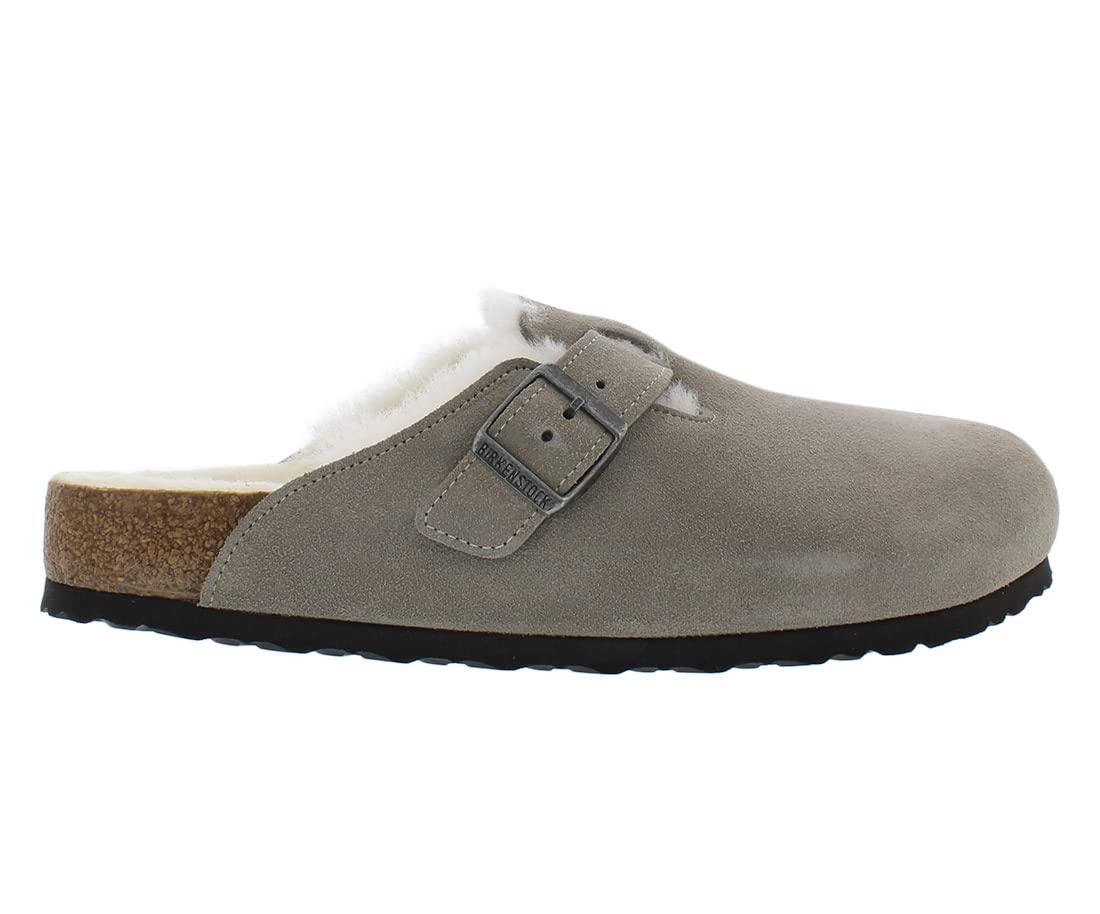 Birkenstock Men's Boston Shearling Sandals - Soft Wool Lined Comfort Clogs for Men | Slip-Resistant Sole | Perfect for Indoor/Outdoor Wear, Home, Office & Casual Use
