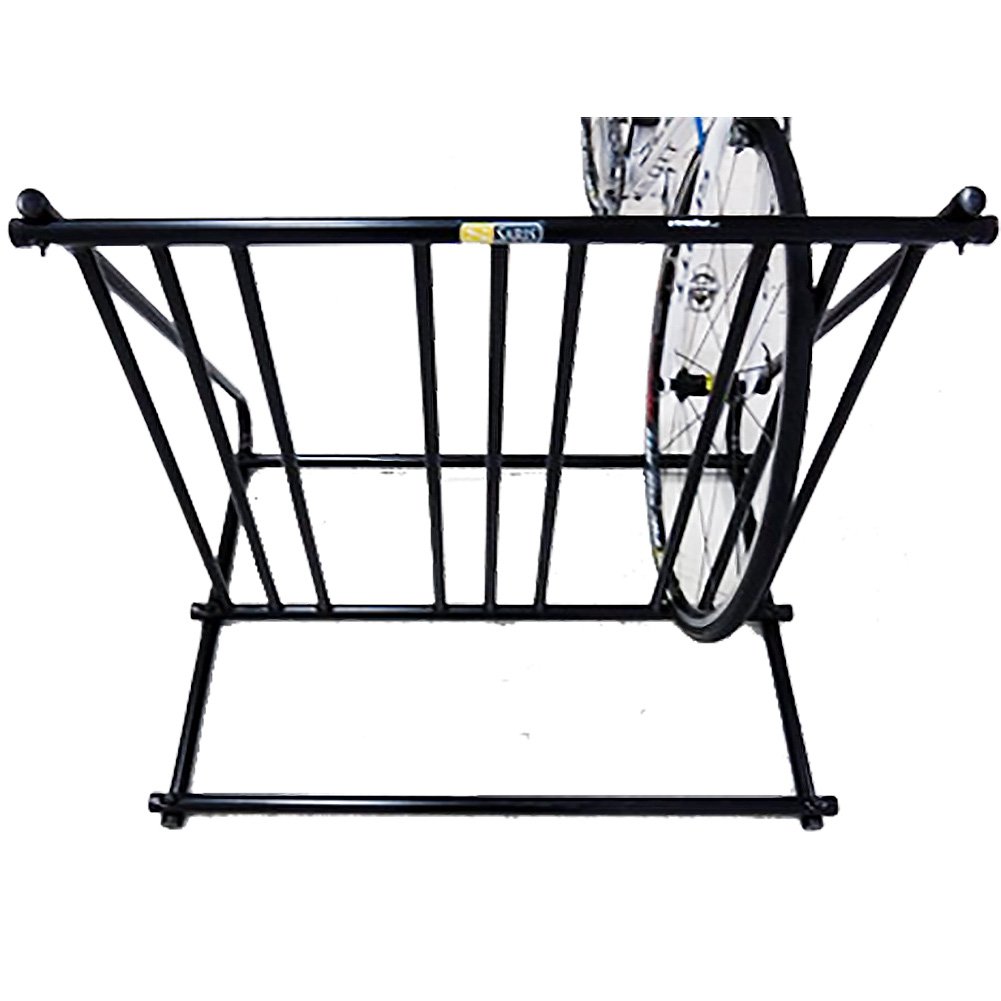 Saris Mighty Mite 6-Bike Parking Rack - Heavy Duty Black Bicycle Storage Stand for Garage, Shed or Outdoor Use